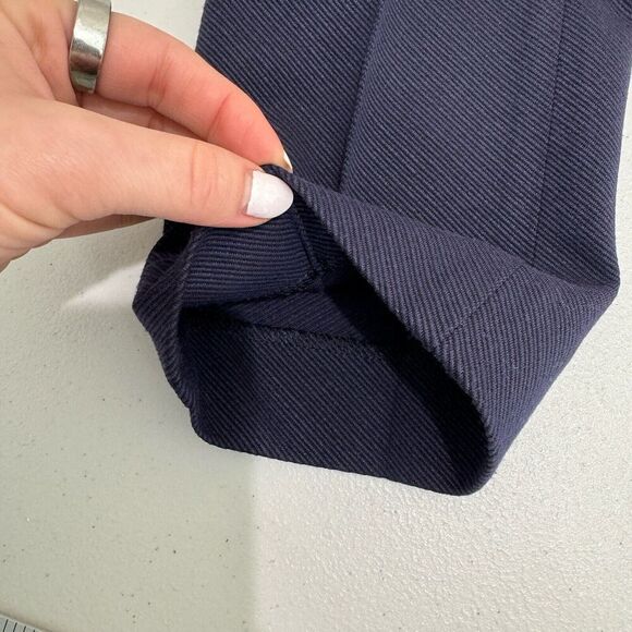 Theory Womens Dress Pants 2 Blue Pintuck Twill Knit 2 Trouser Comfy Office Basic - Picture 8 of 13